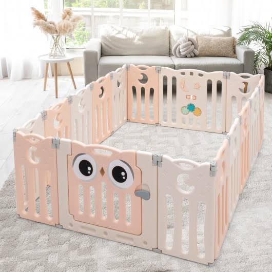 Pink Baby Activity Center Play Yard with Lock Door F12650