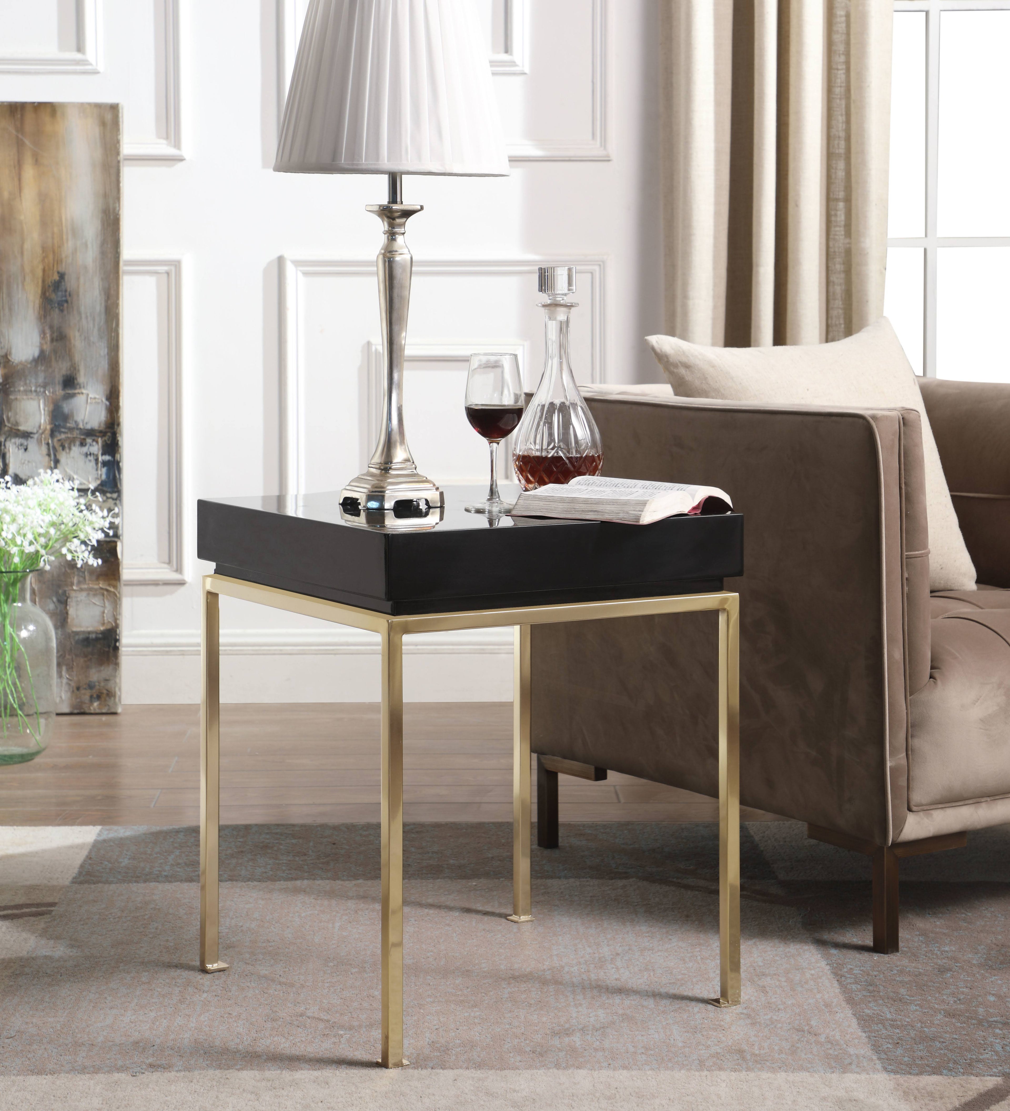 Black Cannes Side Table Q71447